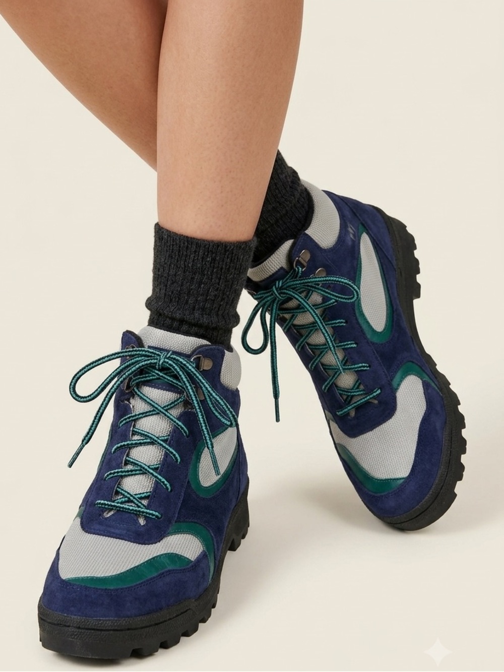 K-Swiss Navy and Teal Athletic Sneakers